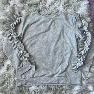 Gray Ruffle Sweater size Medium